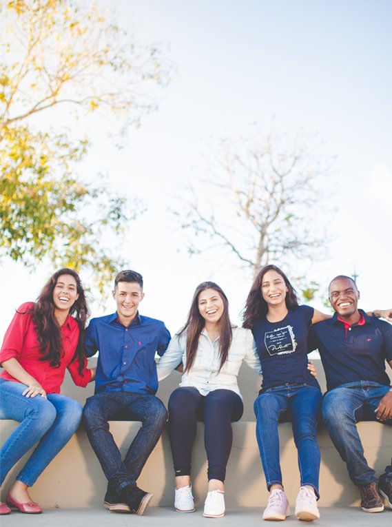 team-smiling-together